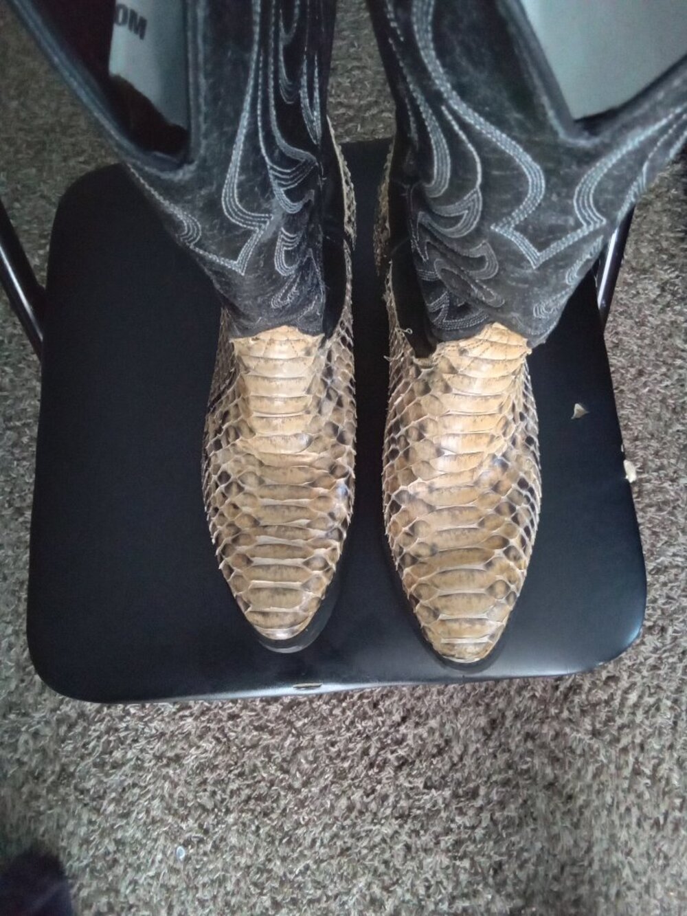 The Laredo Python Snake Skin Leather Western Boots
